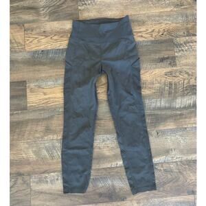 NWOT ATHLETA Dark Taupe / Olive Nylon & Cotton Ankle Stash Pocket Pants (2)